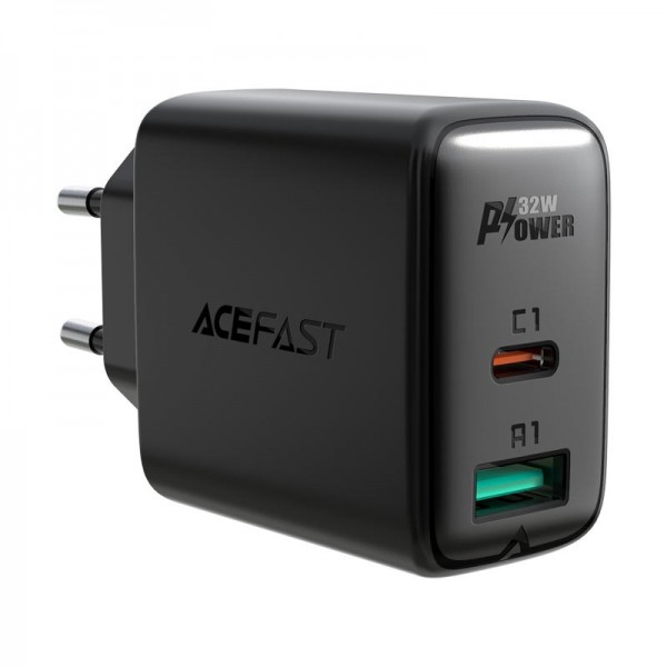 ACEFAST A5 (USB-C+USB-A) polnilec z dvema vhodoma