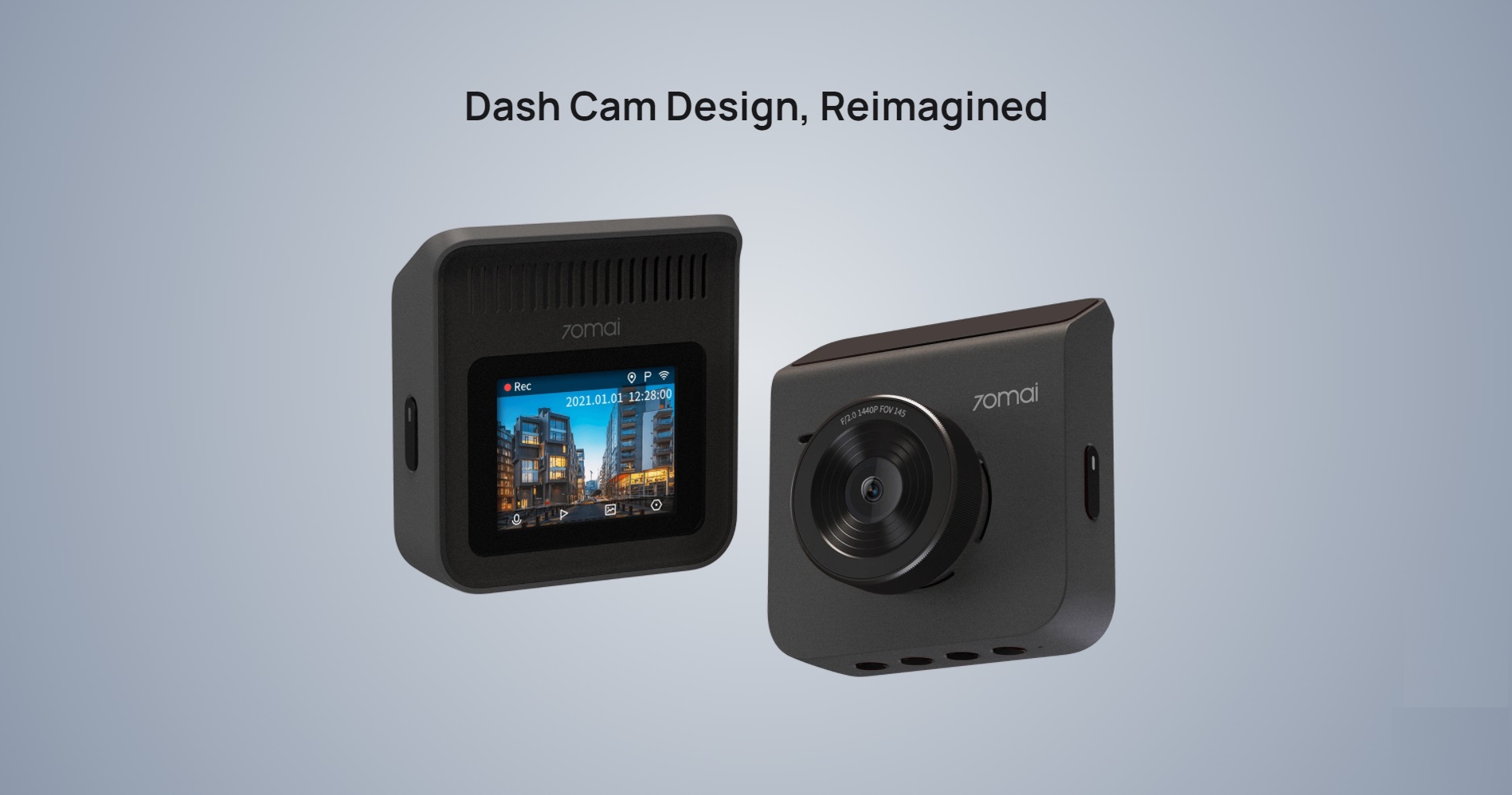 Xiaomi 70mai Dash Cam A400 Pametna Avto Kamera + 70mai RC09 Zadnja